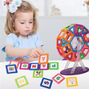 Blocs magnétiques Montessori – Jeu de construction éducatif (66 pièces)