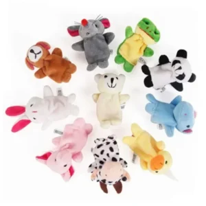 Marionnettes à doigts en peluche – Lot de 10 animaux rigolos pour raconter des histoires et développer le langage